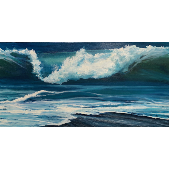 Maureen Ness - Mighty Waves Ashore, French Beach