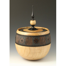 Tim Soutar - Hollow Maple vessel with finial
