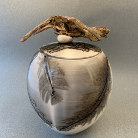 Jane Murray-Smith - Horsehair and Feather lidded jar