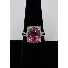 Alison Cuthill - Pink Topaz and Diamond Ring