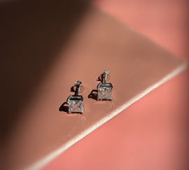 Starlight Creations - 2 Carat Princess Cut Lab Diamond Studs