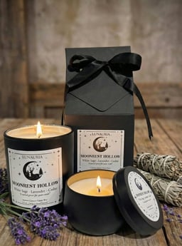 Lunauria Lux Candles - Moonrest Hollow