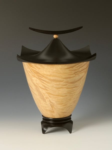 Asian Maple Lidded Vessel by Tim Soutar