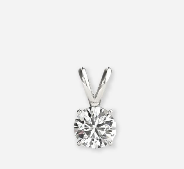 Round Brilliant Lab Diamond Necklace by Starlight Creations