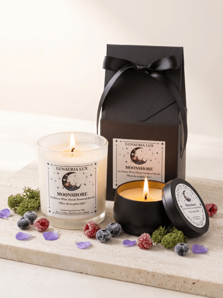 MoonShore Travel Tin by Lunauria Lux Candles