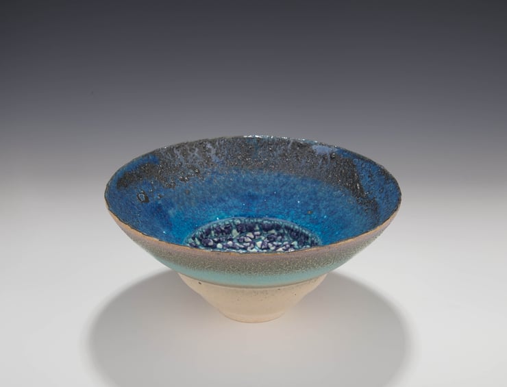 Deep Flanged Bowl - Mary Fox Pottery - artwork at The Gallery at Mattick's Farm, Victoria BC