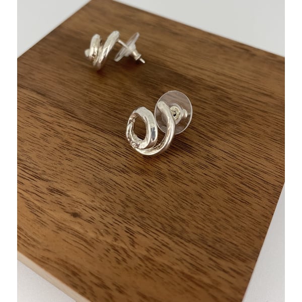 Curlycue earrings by Zelda Bird | The Gallery at Mattick's Farm