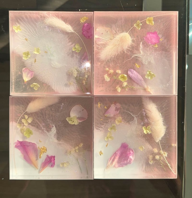 Petals and Silk Coaster Set (4)